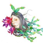 Portrait, flower background, artwork — Affiliate Success Stories in 55 Club